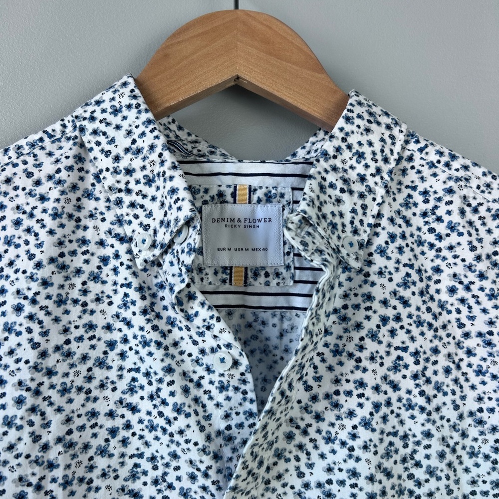 Denim & Flower Mens Floral Button Down Shirt - Picture 3 of 4